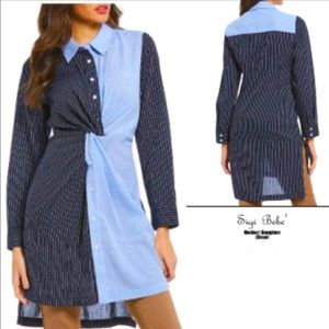 Gibson & Latimer Twist Tie Front Shirt Dre…